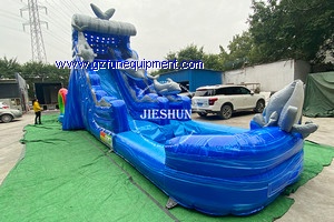 Puffer fish inflatable slide