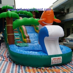 Shark Inflatable water slide / inflatable slide to buy