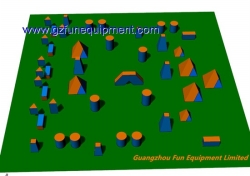 Paintball bunker inflatable archery tag