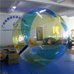 striped colored water walking ball / bubble ball for party rental