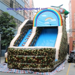 camouflage amy inflatable slide for kids