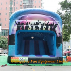 disco commercial bouncy castle inflatable obstacle course