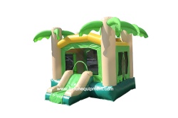 Hot sale mini green jungle bouncer 4x4m inflatable jumping house inflatable castle for kids