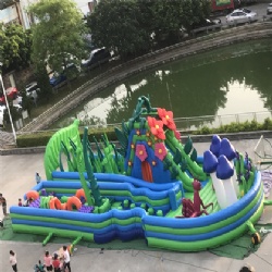 Jungle world inflatable amusement park