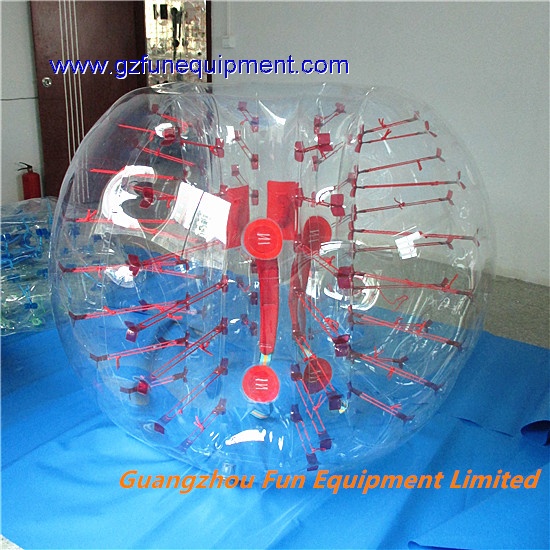 Red dot TPU bubble soccer ball for sale