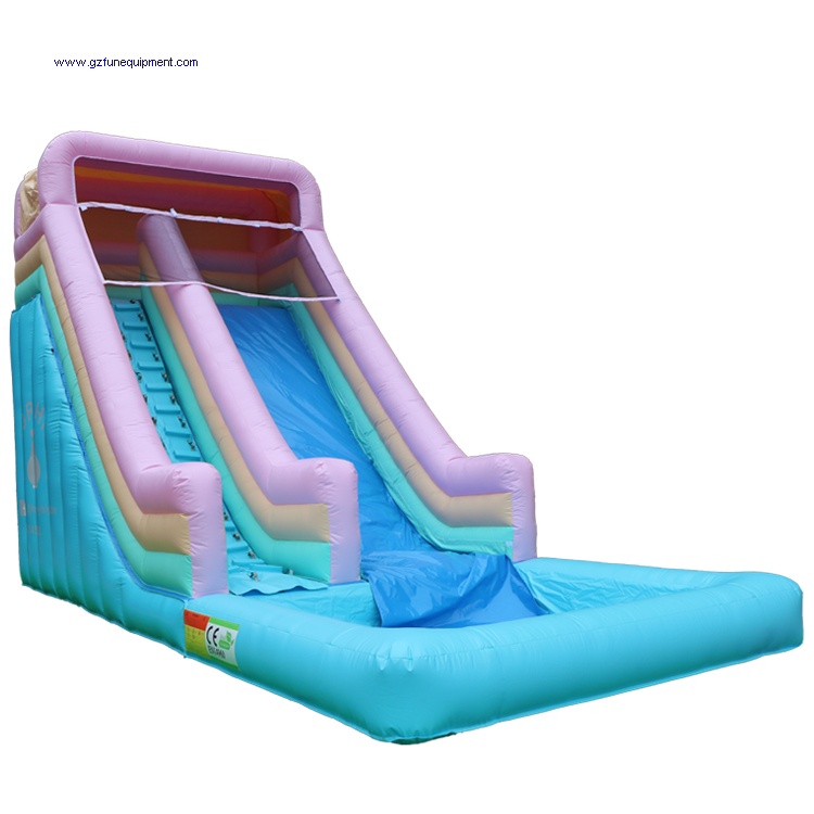 High quality hot sale commercial special material grade inflatable water slide inflatable slide with pool for summer