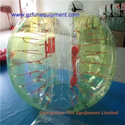 Yellow stripe bubble soccer for sale factory price