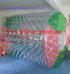 PVC green and pink inflatable roller