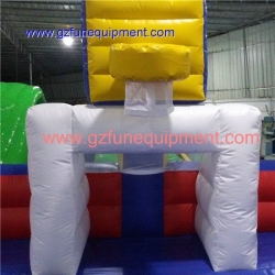 Inflatable basketball and football court