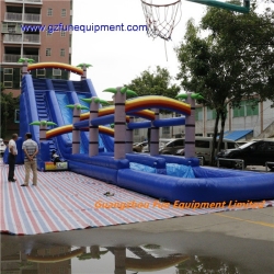 Huge inflatable jungle water slide / water slide factory