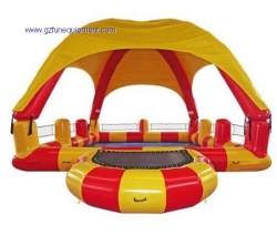 inflatable square pool with tent