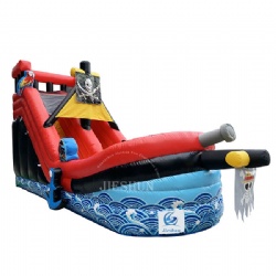 Inflatable pirate ship water slide
