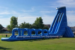 Hot sale cheap magic large blue crush running bouncy games inflatable water slide for kids