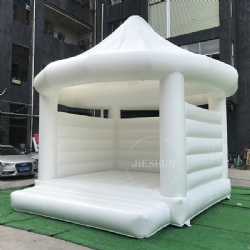 Outdoor bouncy castle cheap inflatable dome white bouncer jumping castle for kids