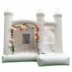 White mini inflatable bouncy castle combo bounce house inflatable jumper bouncy castle for sale