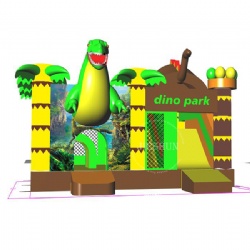 Hot selling cheap green inflatable Dinosaur Castle combo slide bouncy castle forsale