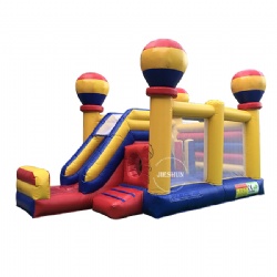Commercial inflatable yellow Balloon castle combo bouncy house inflatable jumping house for kids