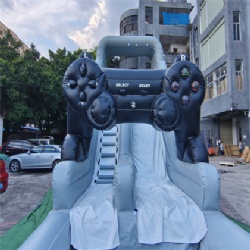 Game machine inflatable sliders